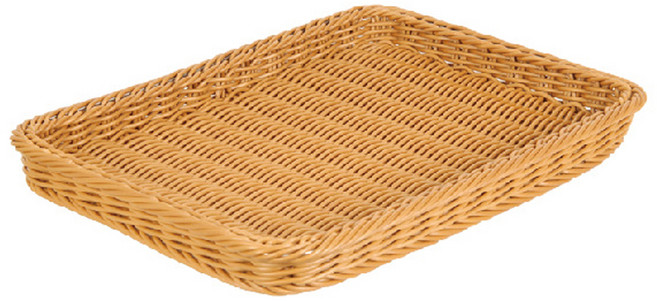 SaNNeNg 三能 長方型仿藤籃, 棕色, 1個