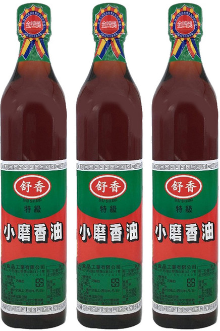 舒香 特級小磨香油, 500ml, 3瓶