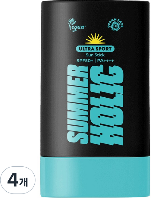 썸머홀릭 울트라 스포츠 선스틱 SPF50+ PA++++, 19g, 4개