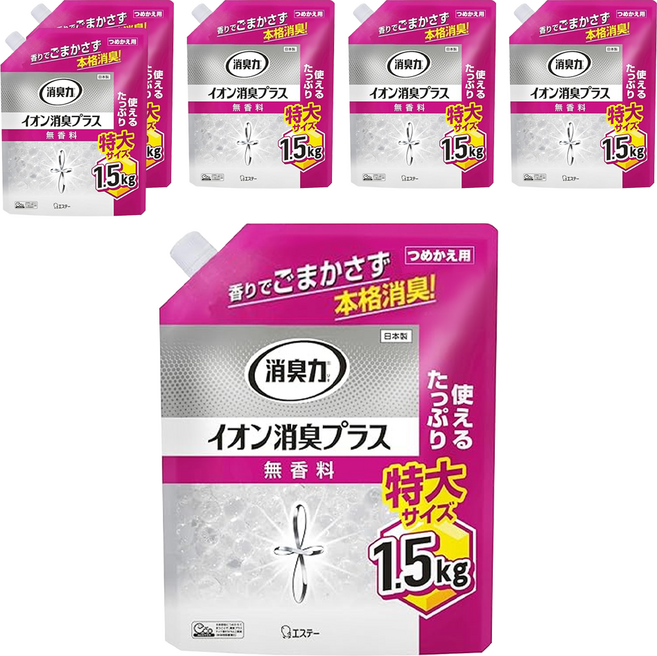 ST 雞仔牌 消臭力 三重離子消臭晶球 大補充包 無香, 1.5kg, 6包