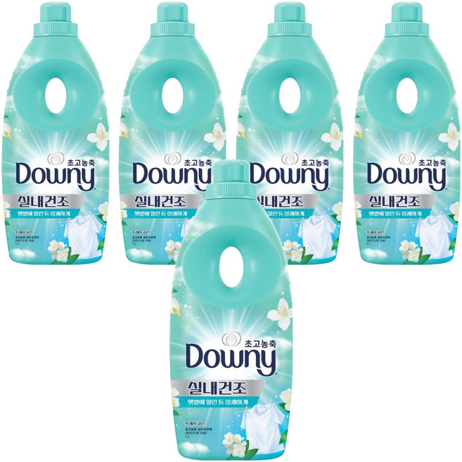 다우니 실내건조 프레시클린 초고농축 섬유유연제 본품, 1L, 5개