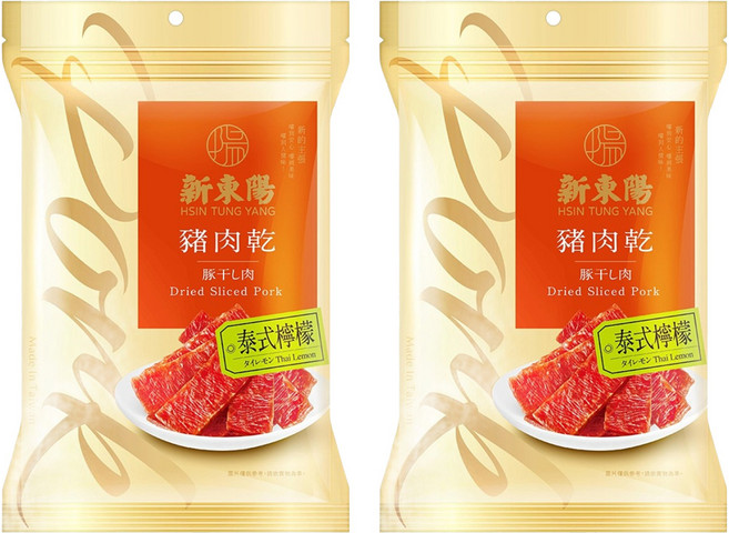 新東陽 豬肉乾 泰式檸檬, 210g, 2包