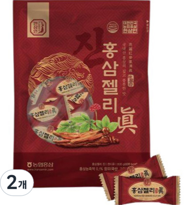 한삼인 홍삼젤리 진, 200g, 2개
