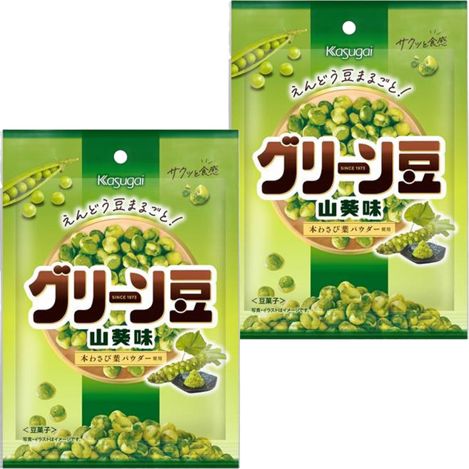 Kasugai 春日井 豆菓子 山葵味, 67g, 2包