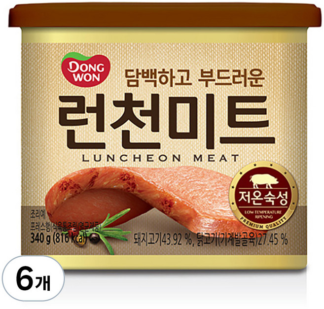 동원 런천미트, 340g, 6개