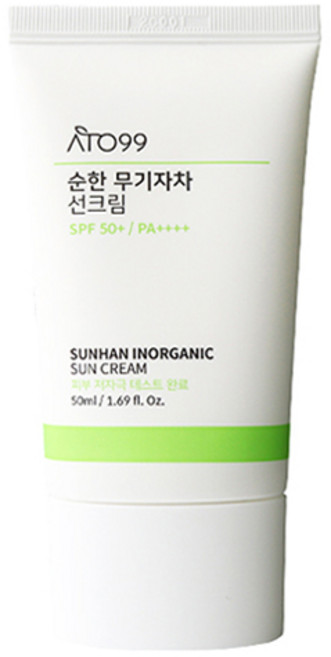 아토99 순한 무기자차 선크림 SPF 50+ PA++++, 50ml, 1개