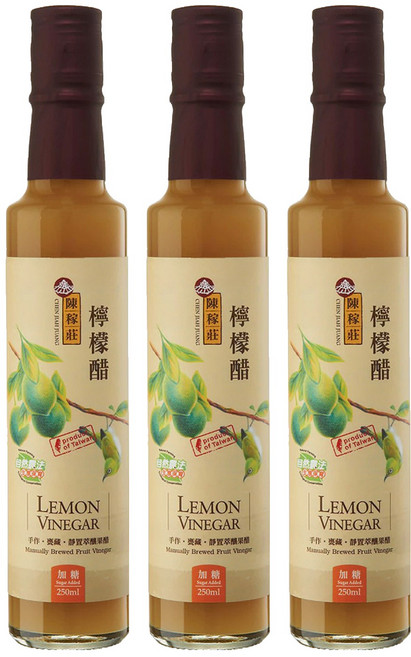 陳稼莊 檸檬醋 加糖, 250ml, 3瓶