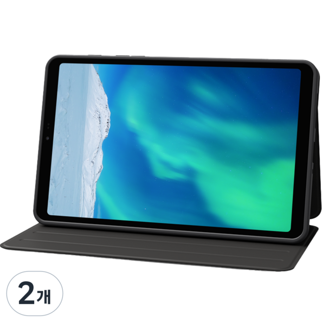 아이뮤즈 북커버 케이스, 블랙 + 반투명 + 그레이, 2개