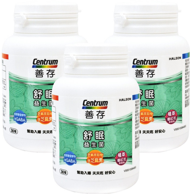 Centrum 善存 舒眠益生菌, 30顆, 3罐