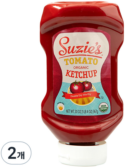 수지스 유기농 케첩, 567g, 2개