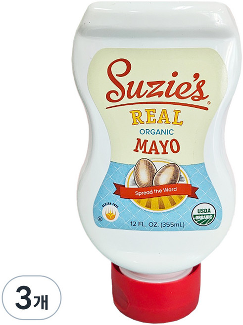 수지스 유기농 리얼 마요, 3개, 355ml