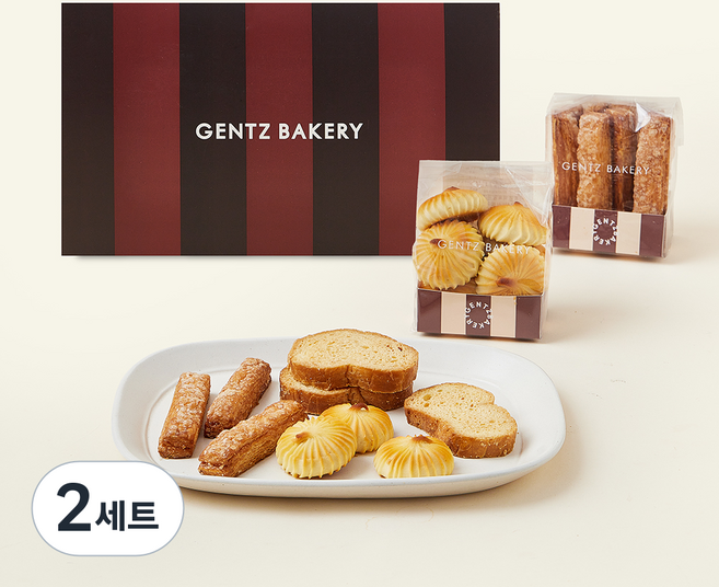 겐츠베이커리 상투과자 세트 1호 650g + 쇼핑백, 2세트