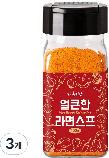 바른미각 얼큰한 라면스프, 100g, 3개