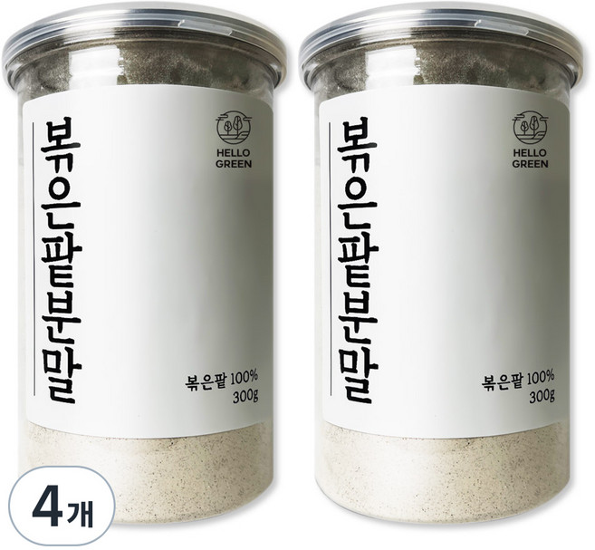 헬로우그린 국내산 볶은 팥 분말, 300g, 4개