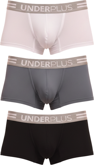 UNDERPLUS AirMesh 氣動網眼四角內褲3件組