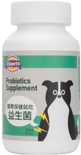Zippets 吉沛思 犬用 益生菌保健顆粒, 120g, 維持腸道健康、幫助消化、維持健康活力, 1罐