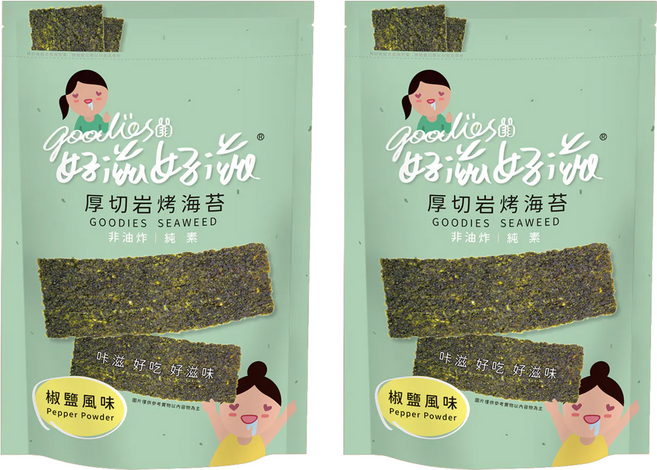 goodies 好滋好滋 厚切岩烤海苔 椒鹽口味, 45g, 2包