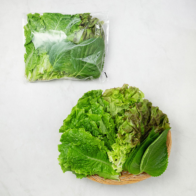 친환경 적상추+청상추+깻잎, 200g, 1개