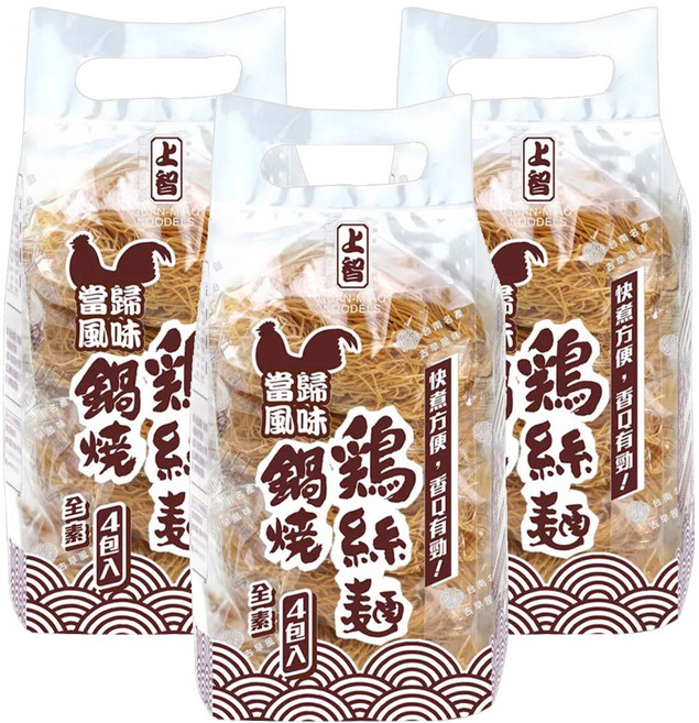 上智 鍋燒雞絲麵 當歸風味, 280g, 3袋
