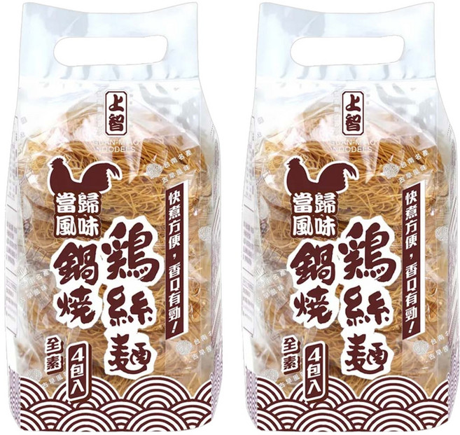 上智 鍋燒雞絲麵 當歸風味, 280g, 2袋