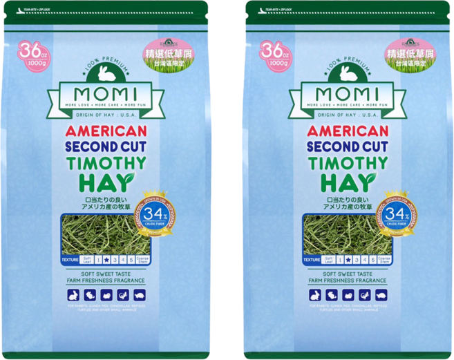 momi 摩米 美國提摩西草 二割, 2包, 1kg