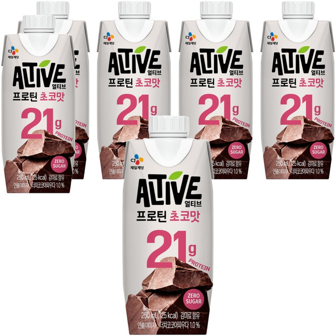 얼티브 프로틴 초코맛, 250ml, 6개