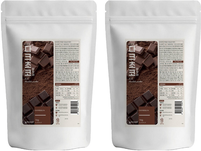 엔칸토 다크초코 파우더, 1kg, 2개, 1개입