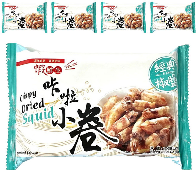 蝦鮮生 咔啦小卷 經典椒鹽, 30g, 5包