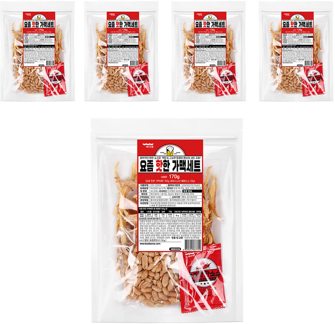 바다원 요즘핫한 가맥 먹태구이 50g + 튀김땅콩 100g + 소스 20g 세트, 170g, 5세트