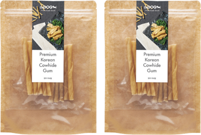 닥터독 강아지 간식, 한우 우피껌, 28g, 2개