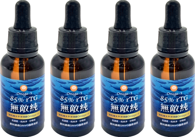 ParkCat 貓樂園 85%高純度rTG深海純淨魚油 30ml, 心血管健康, 4罐