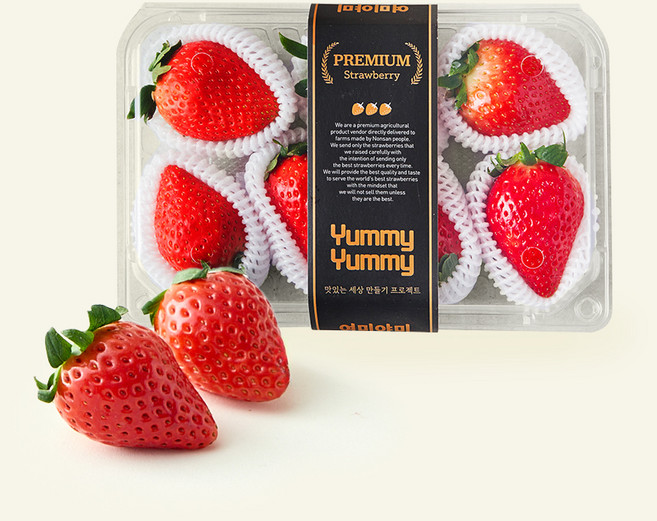 여미야미 한단 킹스베리 딸기, 1개, 400g(특대과)