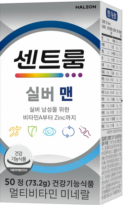 센트룸 실버 맨 멀티비타민 미네랄, 50정, 1개 - 쿠팡