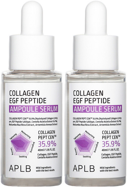 APLB 콜라겐 EGF 펩타이드 앰플 세럼, 40ml, 2개