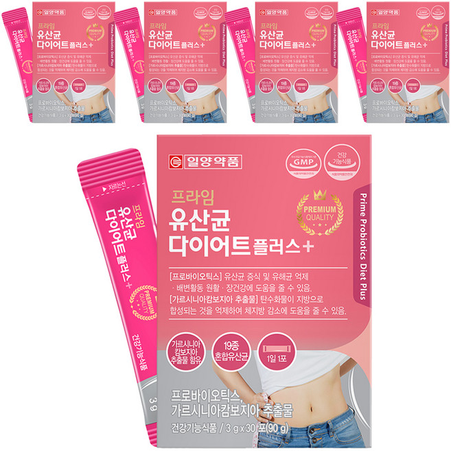 일양약품 프라임 유산균 다이어트 플러스 30p, 90g, 5개