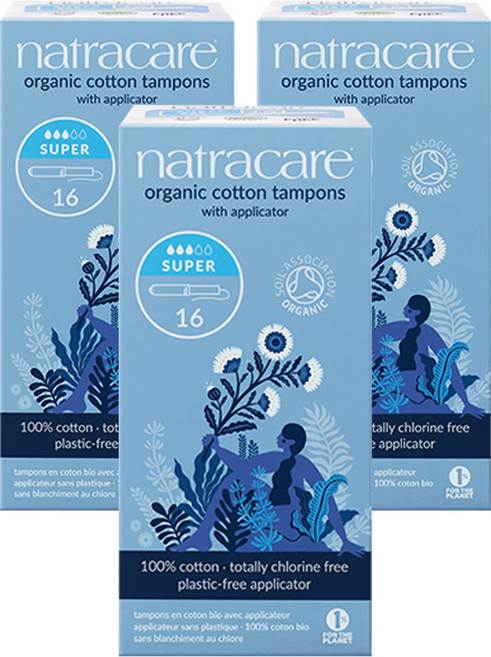 나트라케어 수퍼 탐폰 어플리케이터 체내형생리대, 16개입, 3개, 슈퍼