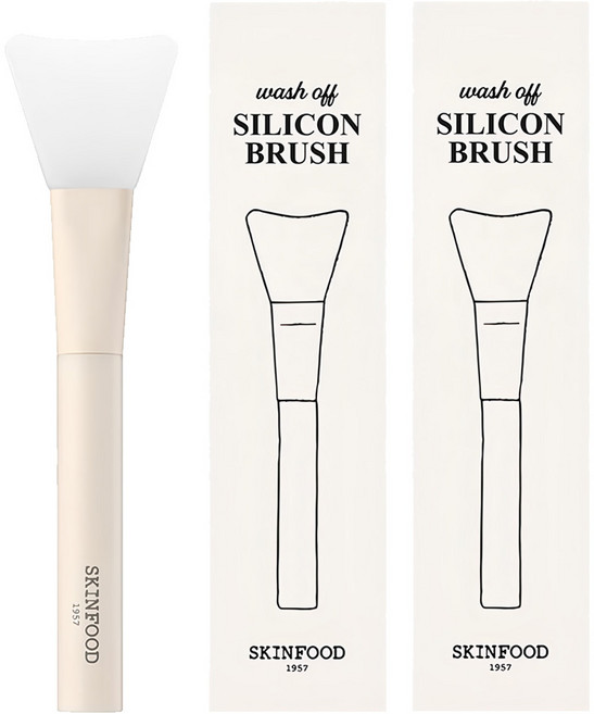 스킨푸드 워시오프 실리콘 브러쉬, 혼합색상, 2개