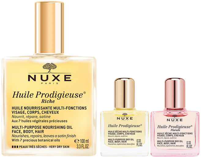 NUXE 巴黎歐樹 全效晶亮多效合一潤澤精華油3件組, 1個