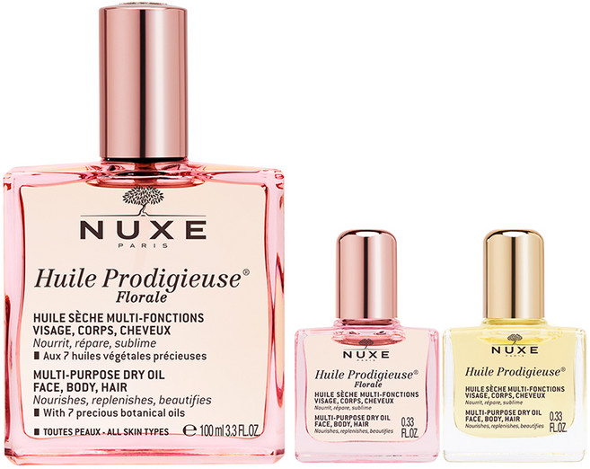 NUXE 巴黎歐樹 全效晶亮多功能花香護理油3件組, 1個