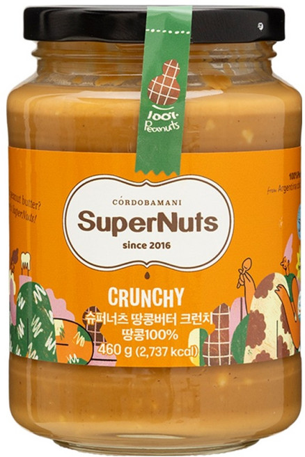 슈퍼너츠 땅콩버터 크런치, 460g, 1개