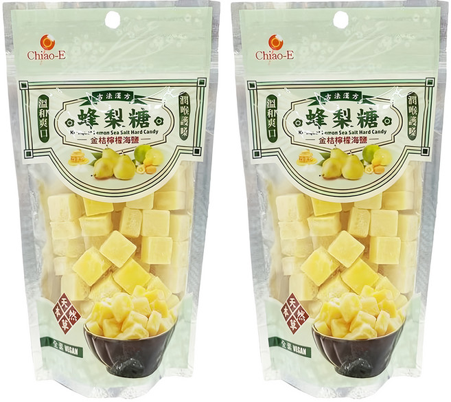 Chiao-E 巧益 金桔檸檬海鹽蜂梨糖, 210g, 2包