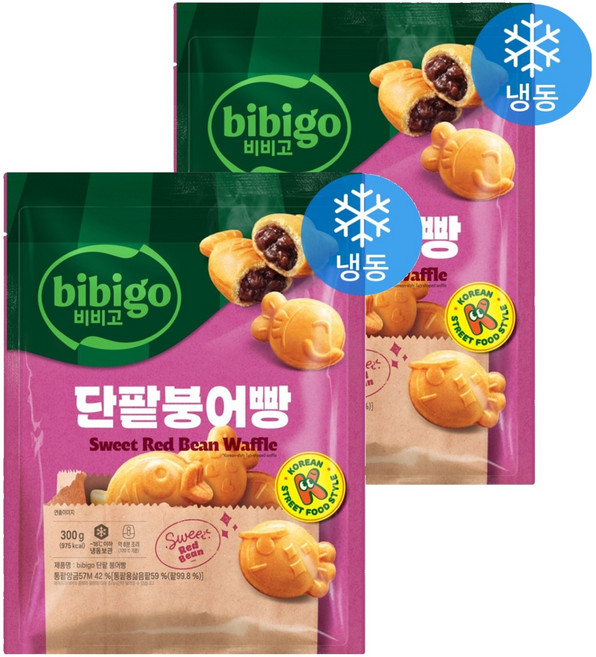비비고 단팥붕어빵 (냉동), 300g, 2개