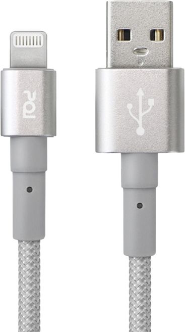 pqi 勁永 MFI認證USB-C-Lightning 編織快充傳輸線, 100cm, Artic Silver, 1條
