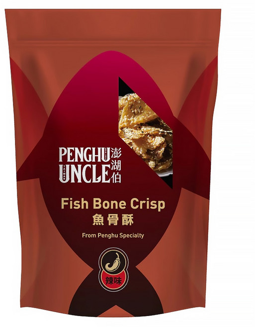 澎湖伯 魚骨酥 辣味, 100g, 1包
