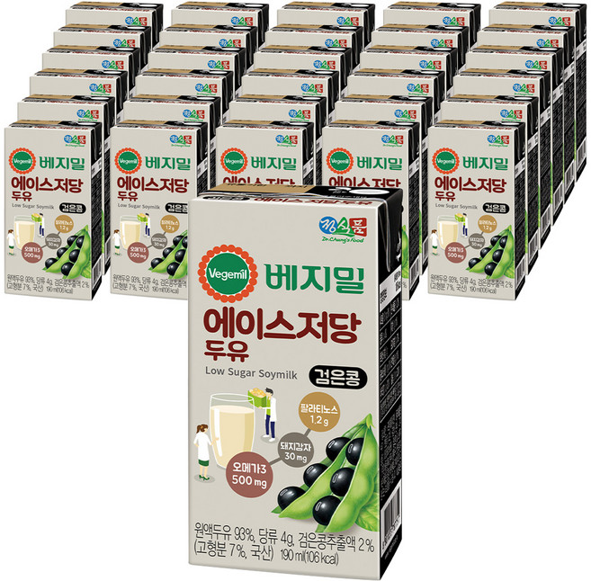 베지밀 에이스 두유, 190ml, 64개