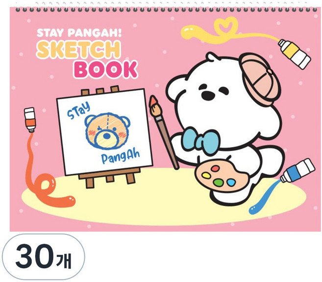 양지다이어리 여아용 기다려빵아 스케치북 1000 랜덤발송, 345*248mm, 10매, 30개