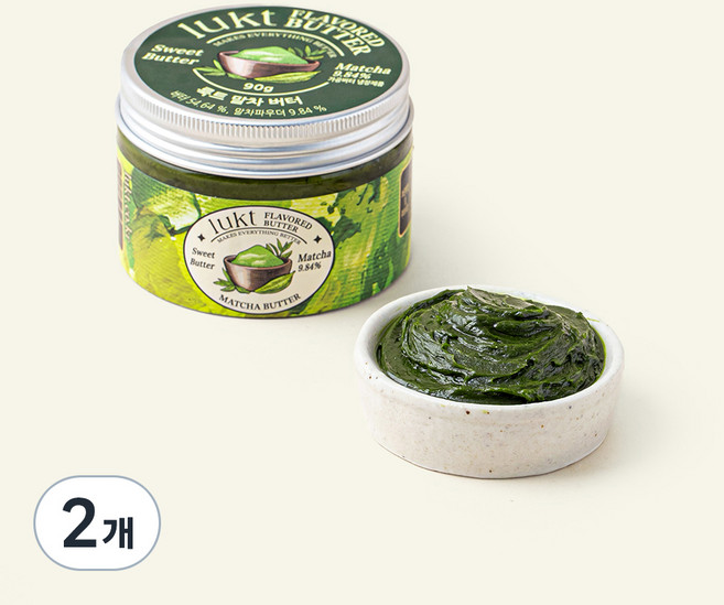 LUKT 말차 버터, 90g, 2개