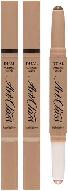 투쿨포스쿨 듀얼 컨투어 스틱 2.2g, 1호 웜듀오, 2개