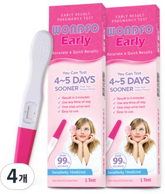 원포 얼리 임신테스트기, 1개입, 4개