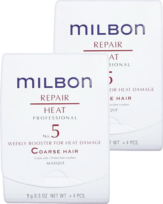 mILBOn 護髮系列 潤活HEAT護髮No.5 粗硬髮 4個, 2組, 36g
